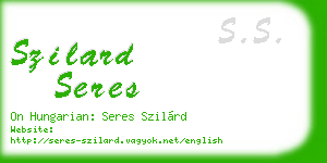 szilard seres business card